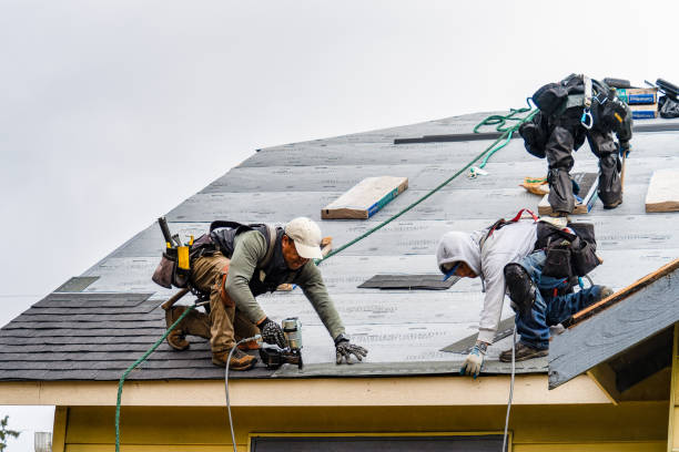 Professional Gutter Installation technician working in Piqua, OH